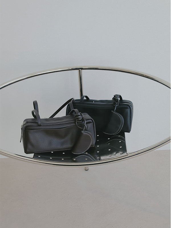 オープンポケットレザーボストン