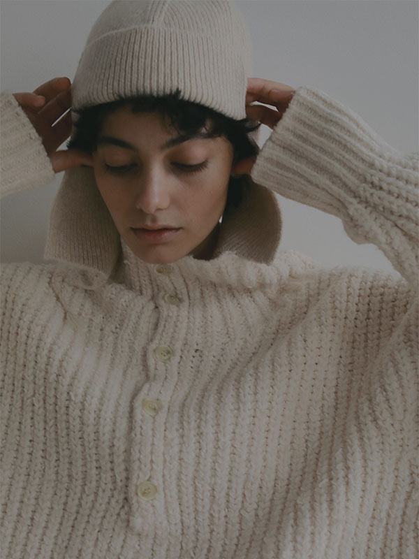 ラムウールフライトニットキャップ