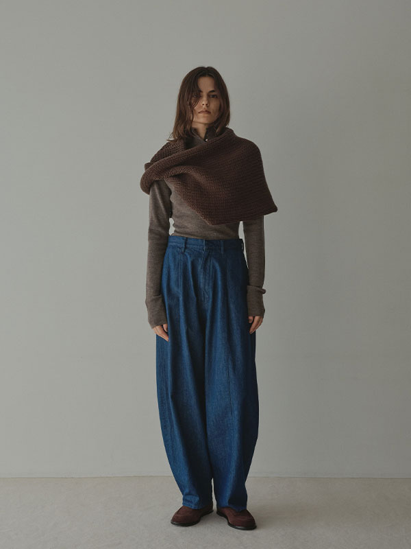 バルキーヤーンハンドニットスヌード