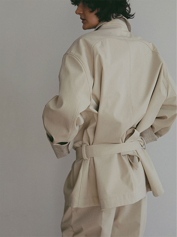 ステンカラーボンディングコート