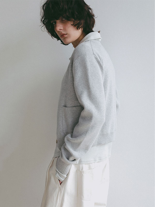 ミドルゲージコンパクトニットカーディガン