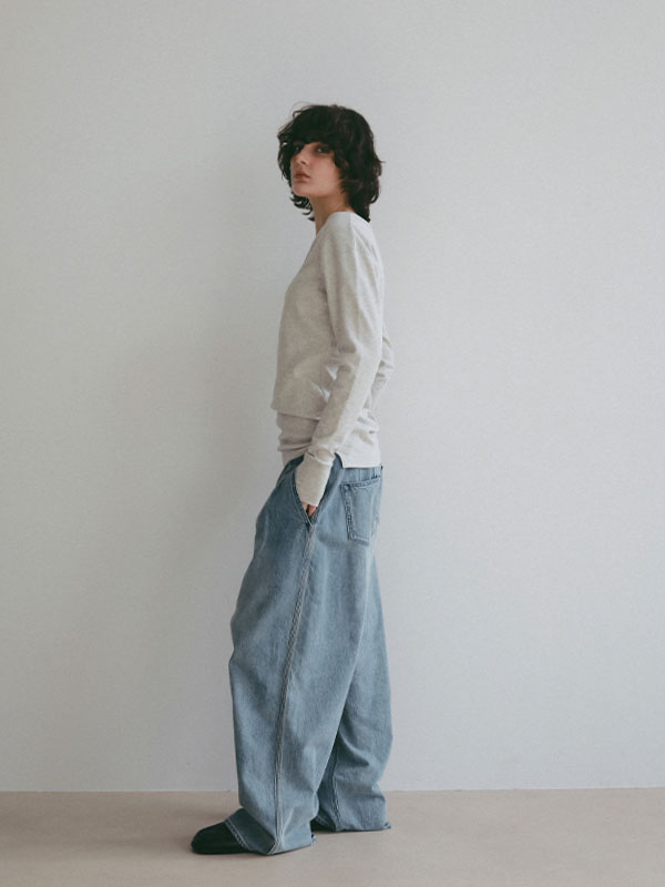 オーガニックコットンUネックロンTee