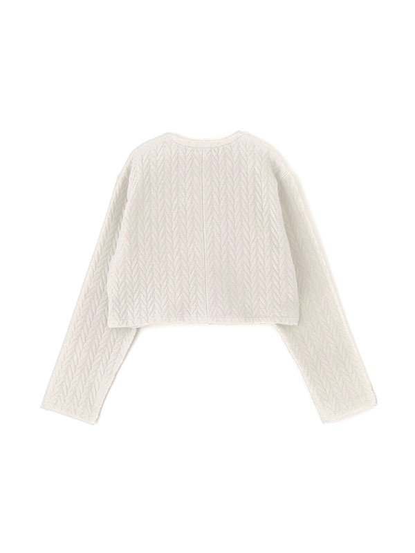 キルトショートカーディガン