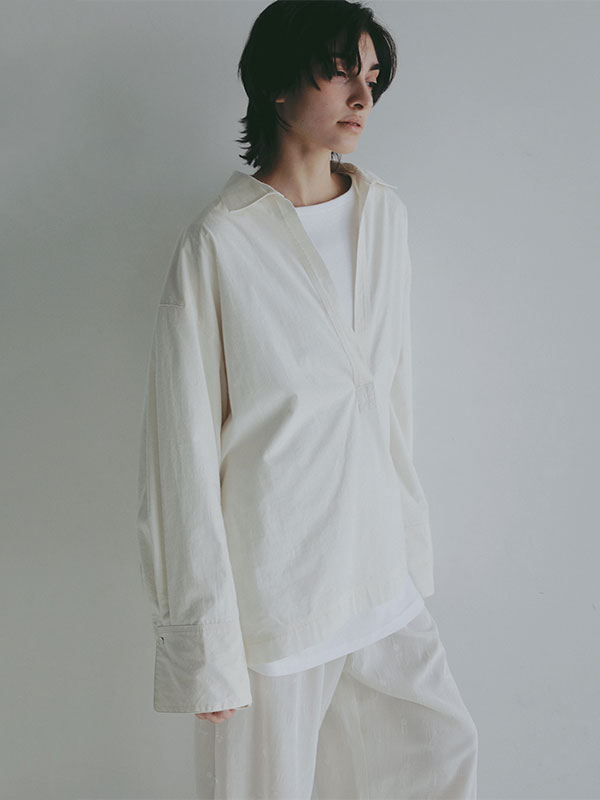 コットンシルクスキッパーシャツ