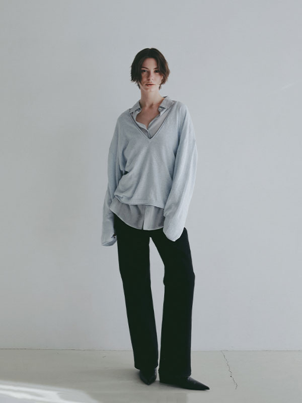 シアーコットンシャツ