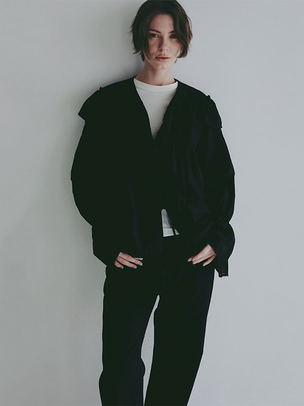 アウトステッチクルーネックロンTee