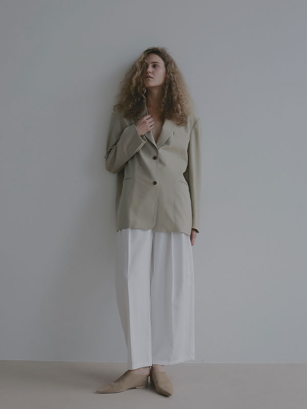 ソフトコットンタックカーブパンツ