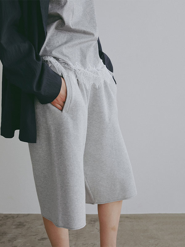 ダブルフェイスニットハーフパンツ(S GREY): ボトムス │ ETRE TOKYO