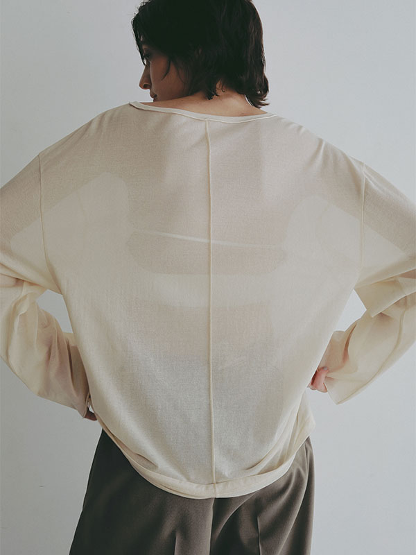 センターピンタックシアーロンTee(F WHITE): トップス │ ETRE TOKYO