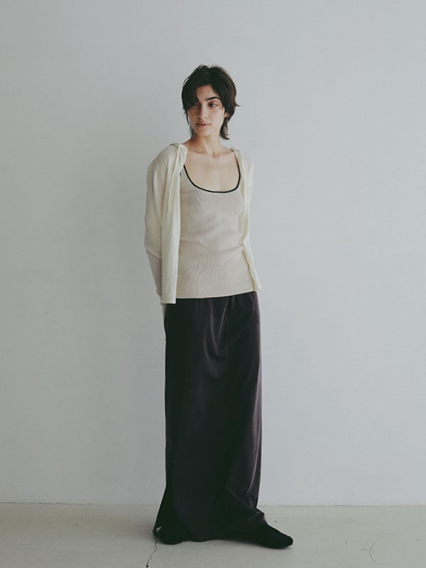 キュプラジャージロングスカート