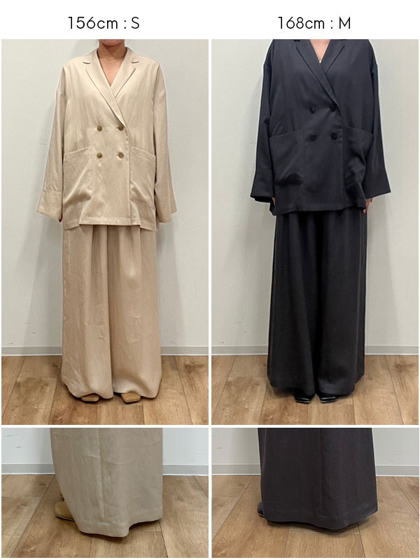 リラクシータックワイドパンツ(S BEIGE): ボトムス │ ETRE リラクシータックワイドパンツ(S BEIGE): ボトムス │ ETRE