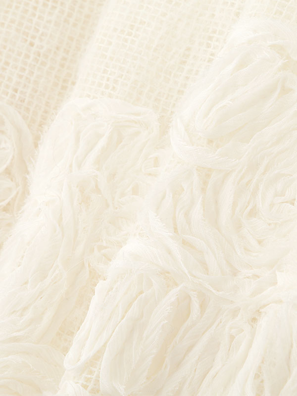 コードエンブロイダリーブラッシュドチュールシャツ