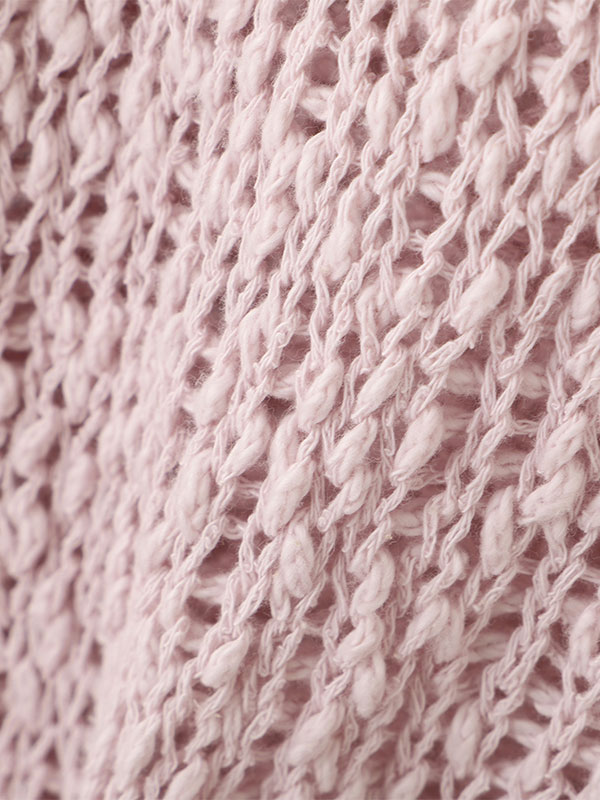 スラブヤーンローゲージニットプルオーバー