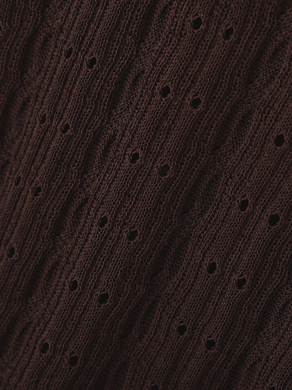 パターンスティッチシアーニットカーディガン