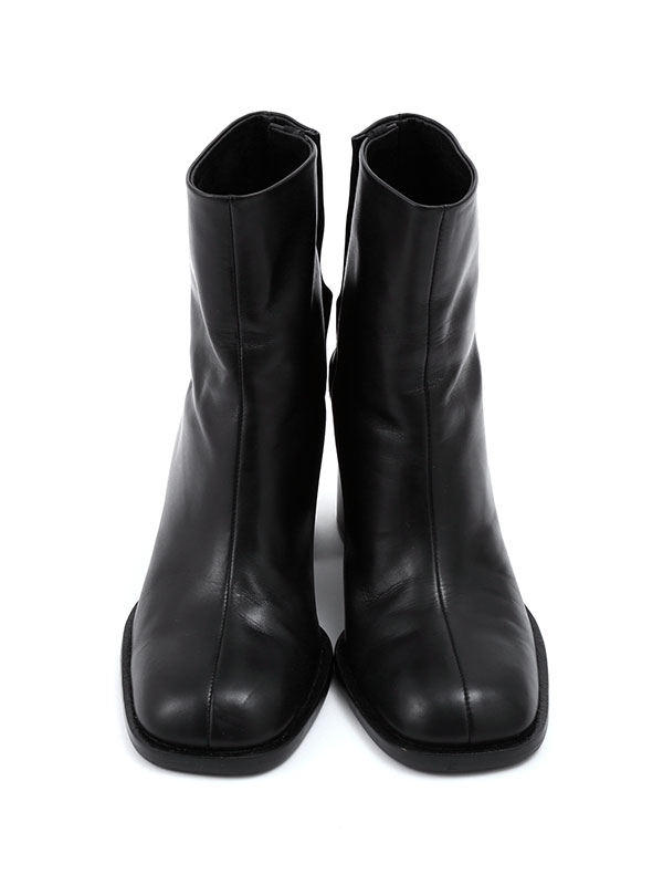 スムースレザーショートブーツ