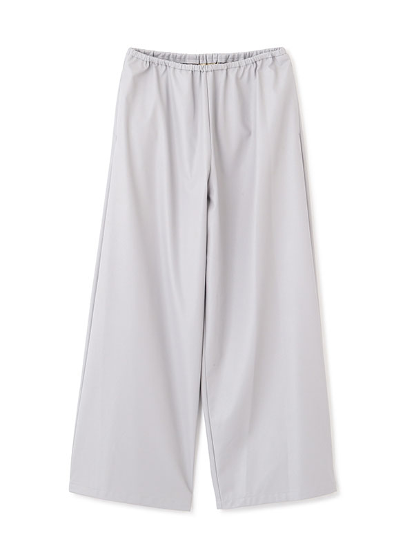 ライトフェイクレザーワイドパンツ