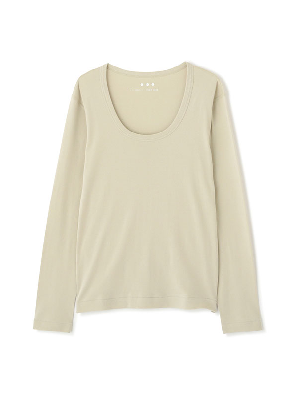 three dots オーガニックコットンUネックロンTee