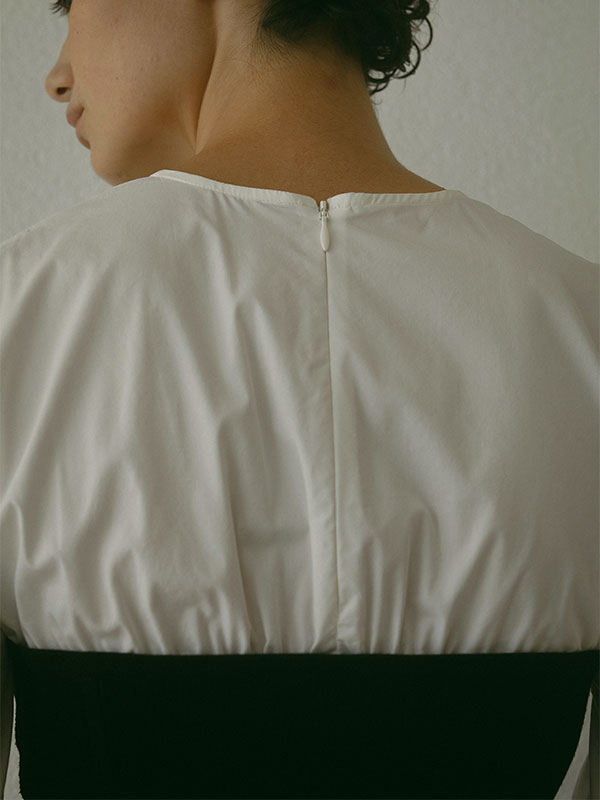 ニットビスチェボリュームスリーブブラウス