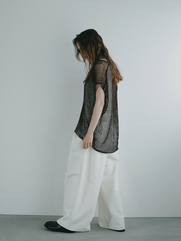 フィッシュネットスリーブレスニットプルオーバー