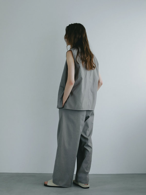 フロントラップシャンブルワイドパンツ