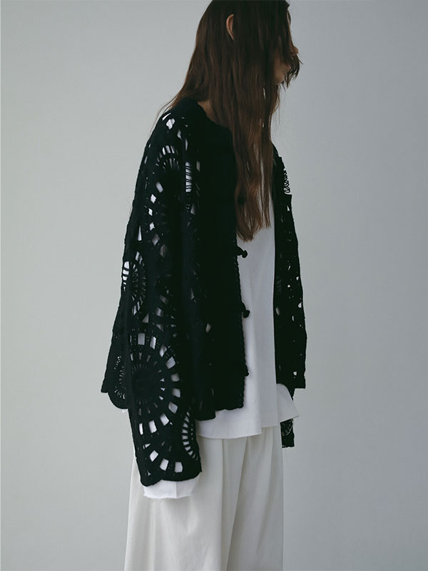 エンブロイダリーニットジャケット