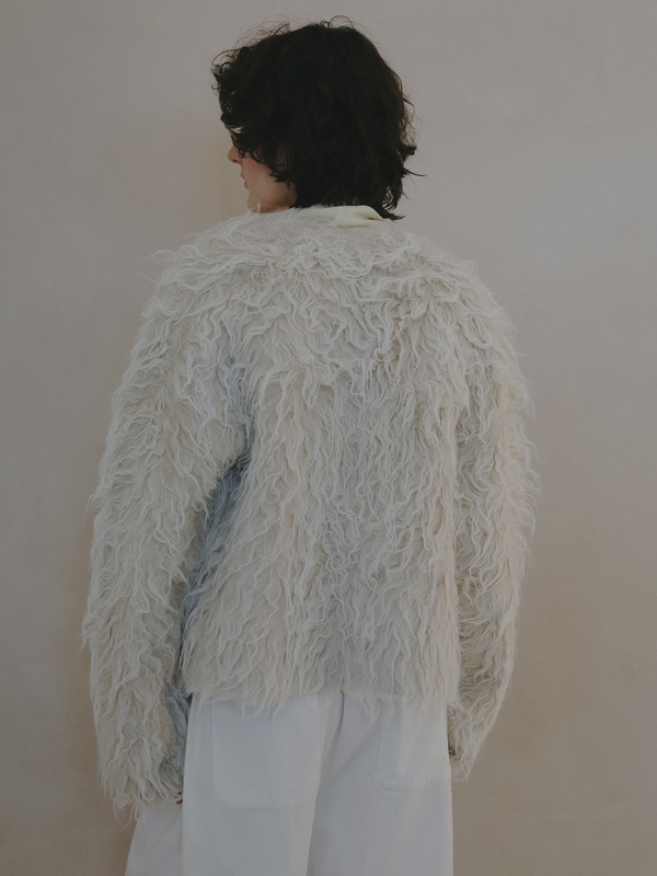 ダブルフェイスヘアリーニットカーディガン