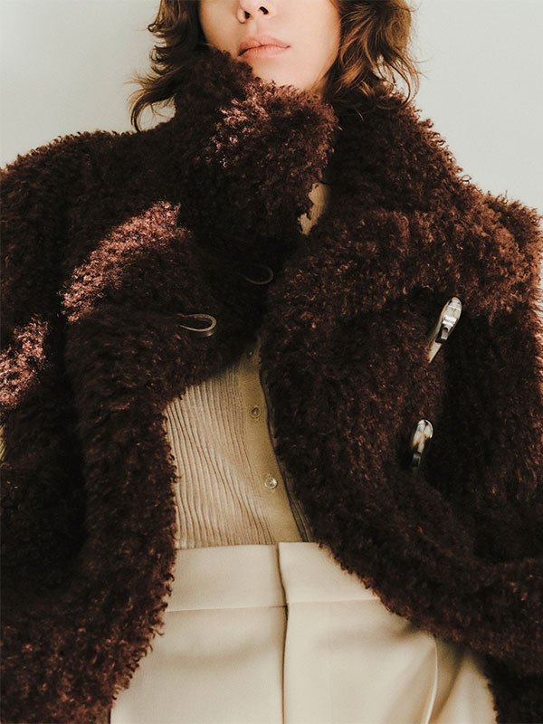 SANTEクリンプフェイクファーベスト