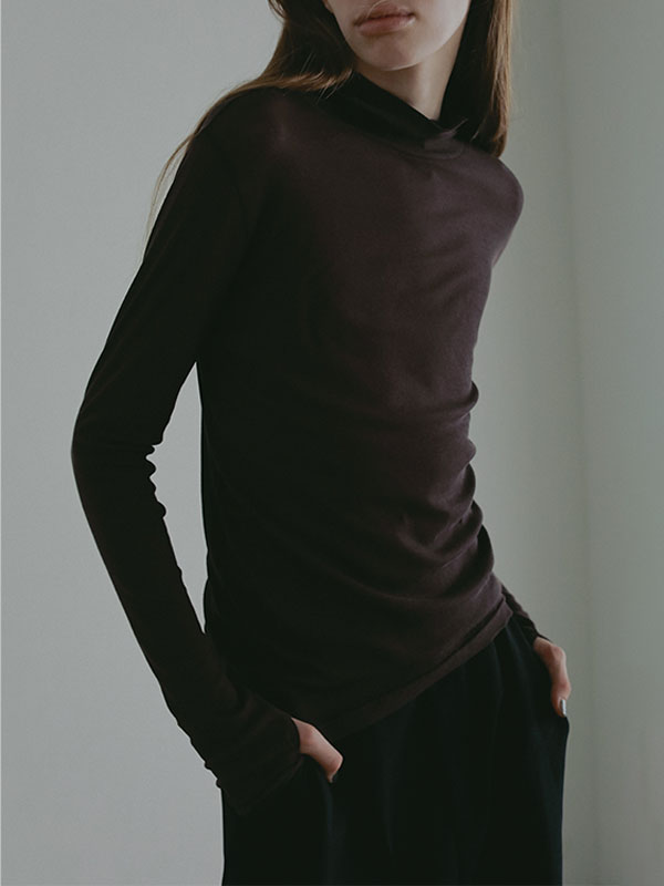 バーサタイルハイネックシアーロンTee