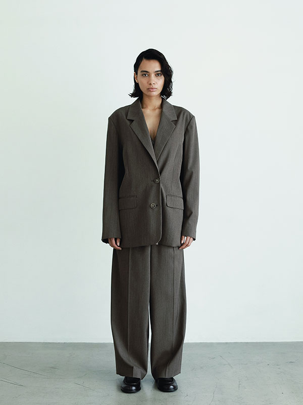 SANTEワンタックセンタークリースパンツ