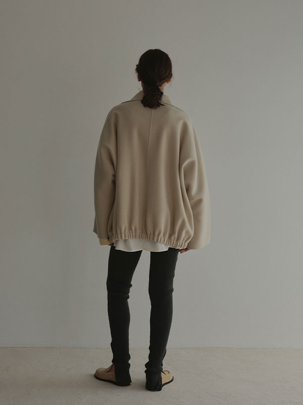 メルトンスタンドネックリバーブルゾン