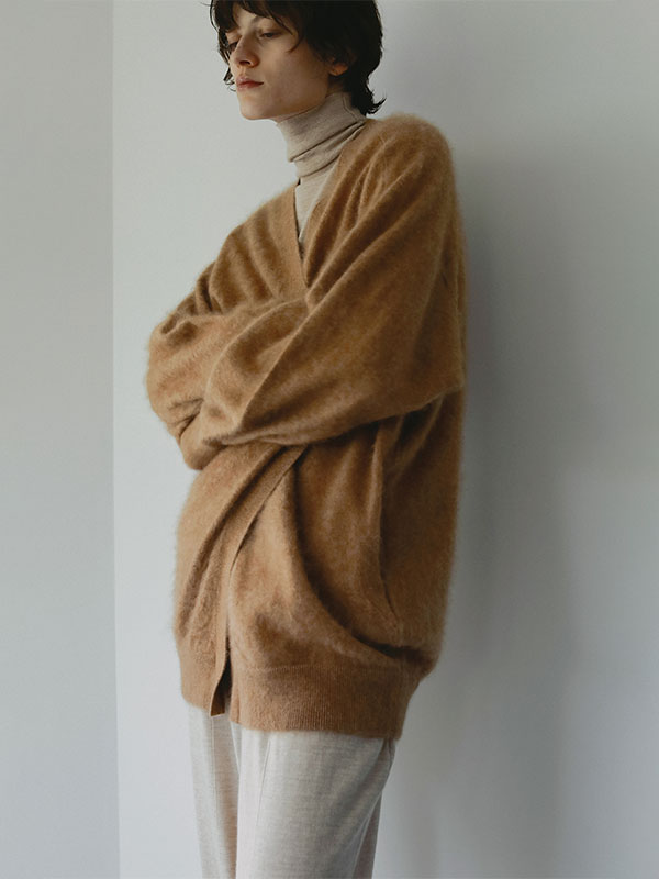 SANTEカシミヤヘアリーニットカーディガン