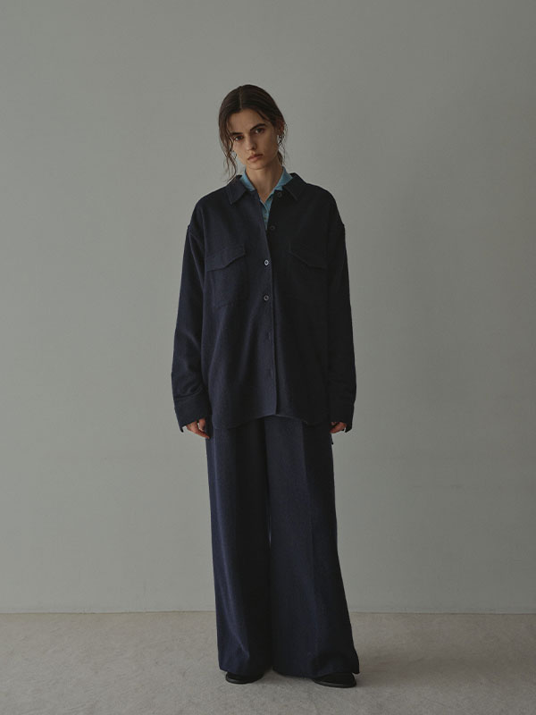 ウールツイルオーバーサイズシャツ