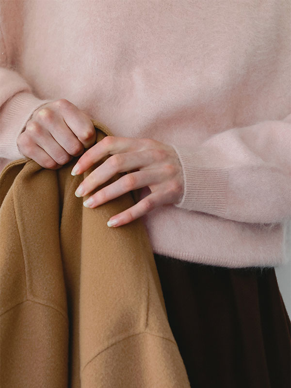 SANTEカシミヤヘアリーニットプルオーバー