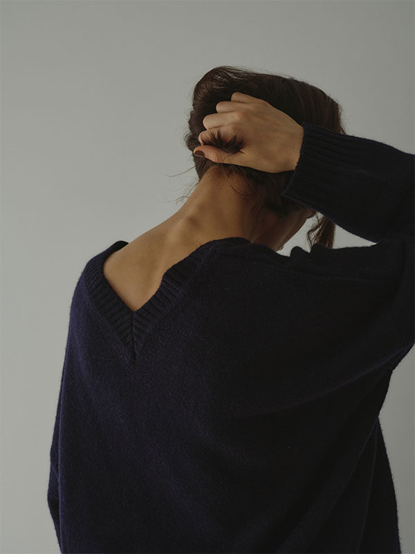 Vネック2wayニットプルオーバー