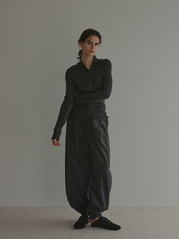 2wayコンフィーハイネックニットプルオーバー