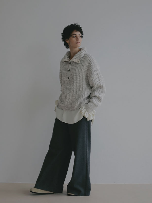 ウーリーセミワイドパンツ