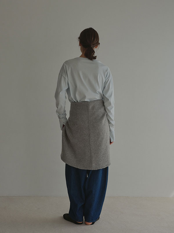 レイヤードニットラップスカート