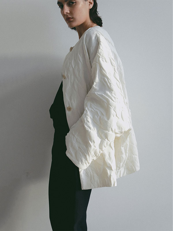 SANTEドルマンスリーブジャガードコート