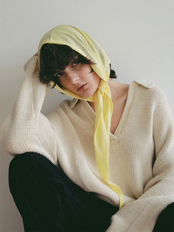 オーバーサイズスキッパーニットプルオーバー