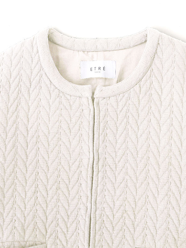 キルトショートカーディガン