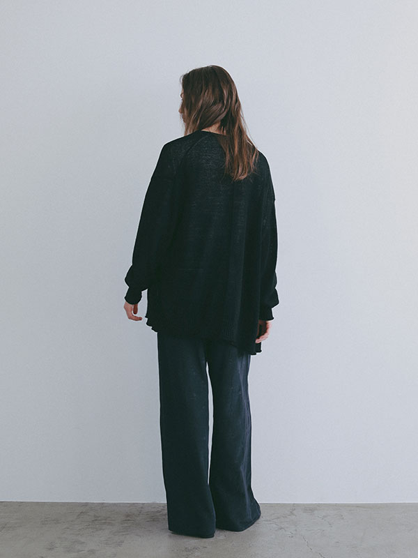 リリヤーンリネンVネックカーディガン