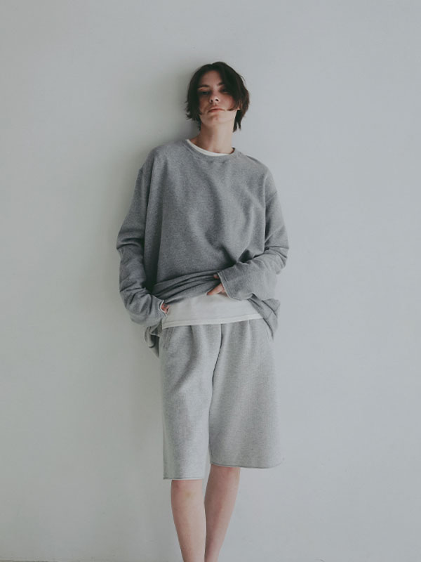 アウトステッチクルーネックロンTee