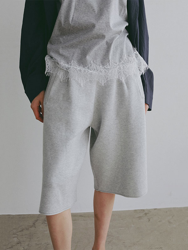 ダブルフェイスニットハーフパンツ