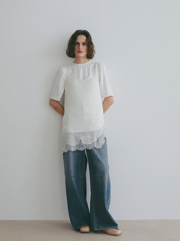 2Wayヘムレースキュプラタンクトップ