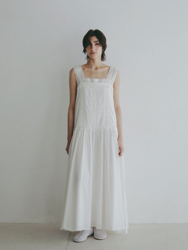 レースコットンキャミワンピース