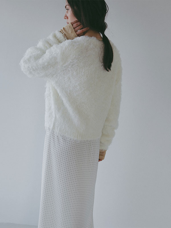 フェザーヤーンニットカーディガン