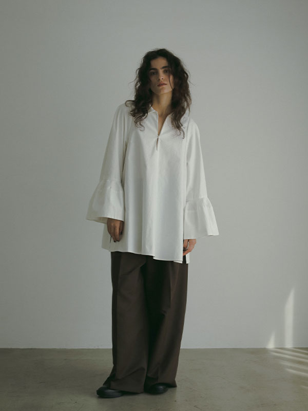 ハイウエストシャンタンワイドパンツ