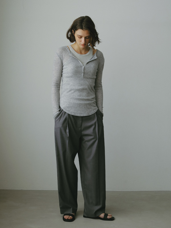 DEPENDRE アジャスタブルタックパンツ