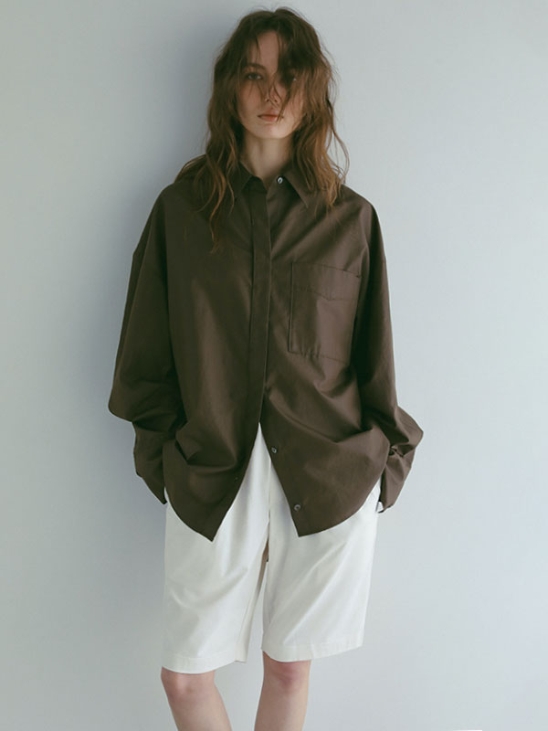 three dots パウダリーコットンショートパンツ