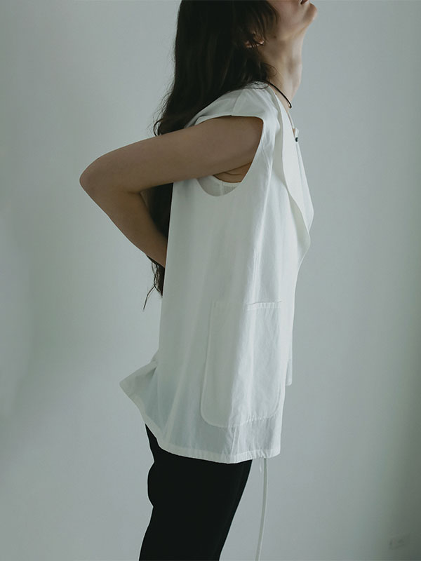 スリーブレスシャツジャケット